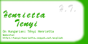 henrietta tenyi business card